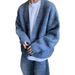 Pure Cross-Bordr Hot-Slling Europan Plus Siz V-Nck Mixd Color Thick Knit Swatr Mn's Cardigan Jackt Factory_viptrois.com