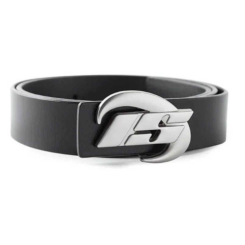 Instagram moon alloy buckle with niche design belt, high waisted versatile jeans, black men's and women's belt trend_viptrois.com