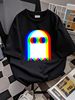 Ghost Trippy Vaporwave Halloween Techno Rave EDM Music Party T-Shirt Summer Graphic Top For Everyday Wear Unisex Streetwear Breathable_viptrois.com