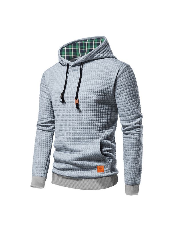 New European Casual Jacquard Men's Checkered Hoodie 030_viptrois.com