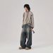 2025 Spring And Autumn Washed American Jeans Men's Trendy Brand Cat Beard Punched Loose Straight Long Wide Leg Floor_viptrois.com