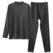 Winter Thickened And Velvet Lamb Wool Thermal Underwear Men's Bottoming Shirt Long Johns Set_viptrois.com