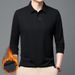 Nordmann Live Cross-Border Wholesale Middle-Aged Men's Long Sleeve T-Shirt Polo Autumn Winter Fleece Lined Thickened Warm Dad_viptrois.com