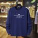 Men's Clothing 100% Cotton White Long Sleeve T Shirt, Spring And Autumn, Simple Design, Loose Fit, Pure Cotton Youth Autumn Base Layer Top_viptrois.com