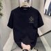 Men's Clothing Short Sleeved Ins Pure Cotton Summer New Men's Printed T Shirt Trendy Men And Women All Match Round Neck T Shirt Men_viptrois.com