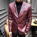 Men's Clothing Leather Suit Autumn New Casual Jacket Style Slim Lapel Leather Suit Leather Jacket Men's_viptrois.com