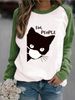 2024 Winter New Style Raglan Pullover Casual Printed Fleece Sweatshirt_viptrois.com