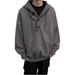 Retro Grey Hooded Sweater Men's Autumn And Winter Casual Versatile Knitted Sweater_viptrois.com