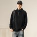 Men's Half-zipper Sweater 2025 New Autumn American Trendy Brand Solid Color Long Sleeves_viptrois.com