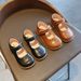Children's Retro Leather Shoes, Small And Medium Children's Velcro Single Shoes, 2022 Spring New Girls' Princess Shoes, Black Children's Shoes Trend_viptrois.com