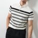 Xiaohongshu Blogger Wears Summer Clothes New Men's Lapel Striped POLO Shirt Urban Casual Short-sleeved Polo Shirt Cotton_viptrois.com