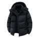 Men's Detachable Hood Winter Jacket – Windproof Padded Coat With Color Block Design (XS-XXL, Green/Khaki/Black/Blue)_viptrois.com