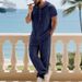 Men's Linen-Blend Hooded Shirt & Trouser Set – Relaxed Fit Casual Suit (Black/Navy/White/Khaki, Sizes S-XXXL)_viptrois.com
