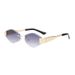 Frameless Retro Trimmed Metal Sunglasses Sunglasses Sun Protection Anti Ultraviolet Visor Spot_viptrois.com
