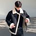 Men's Clothing Cotton Jacket Winter Suede Cotton Jacket Fashion Loose Thickened Fur Lambswool Jacket_viptrois.com