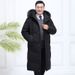 Men's Clothing Long Over Knee Dad Down Jacket Men's Plush And Thickened Business Casual Fur Collar Coat Winter_viptrois.com