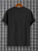 Maglietta Uomo 180g Cotone Girocollo Piccola Stampa Sul Petto, Semplice Traspirante Comoda Per Outfit Estivi Casual_viptrois.com