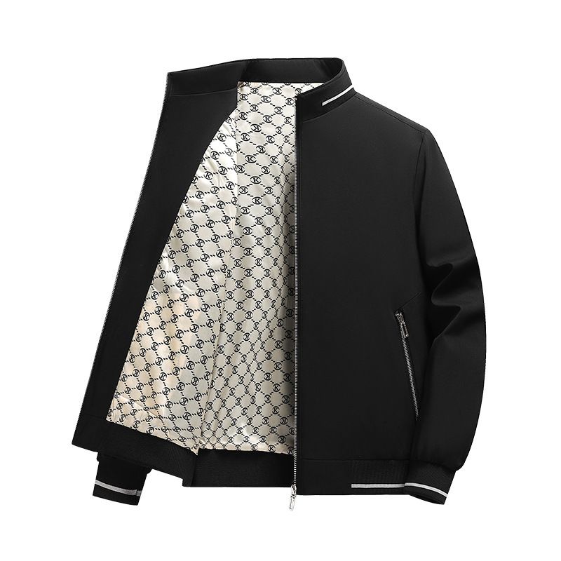 Men's Loose Business Jacket Spring And Autumn Korean Stand-up Collar Men's Top_viptrois.com