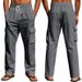 Men's Thin Breathable Work Pants Multi-Pocket Loose Straight Casual Pants_viptrois.com