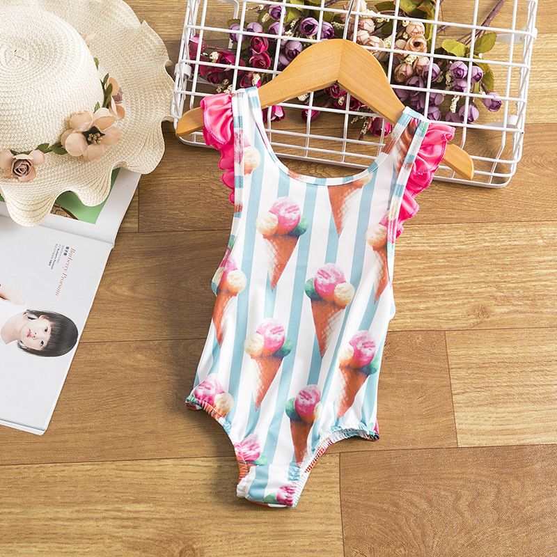 Mother & Kids Baby Girl Watermelon Swimsuit 3D Flower Bikini Swimming Swimwear_viptrois.com