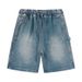 men's summer thin five-point pants men's loose large size cool mid-pants trendy elastic waist breeches_viptrois.com