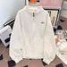 Men's Clothing Casual Quarter-Zip Fleece Sweatshirt - Stand Collar, Loose Fit, Warm Plush Lining, No Hood, Pullover Style (Fleece & Non-Fleece)_viptrois.com