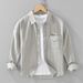 Autumn Casual Loose Long Sleeved Shirt For Young Men, Rugged And Handsome, With A Small Collar And Trendy Jacket_viptrois.com