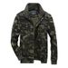 Men's Vintage Military Camo Jacket – Lightweight Cotton Workwear Coat (Army Green/Khaki)_viptrois.com