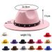 New rivet decorated large brim jazz hat British style personality hat autumn and winter woolen hat western cowboy hat_viptrois.com