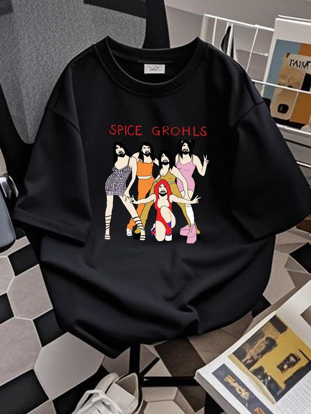 Spice World T Shirt Grohls Game Inspired 90'S S 4XL Top For Everyday Wear Slightly Designer Clothes Graphic Stretched Stylish Fashion Soft Homme_viptrois.com