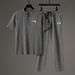 Men's Short-Sleeved Light Breathable Custom-Woven Seersucker T-Shirt Suit _viptrois.com