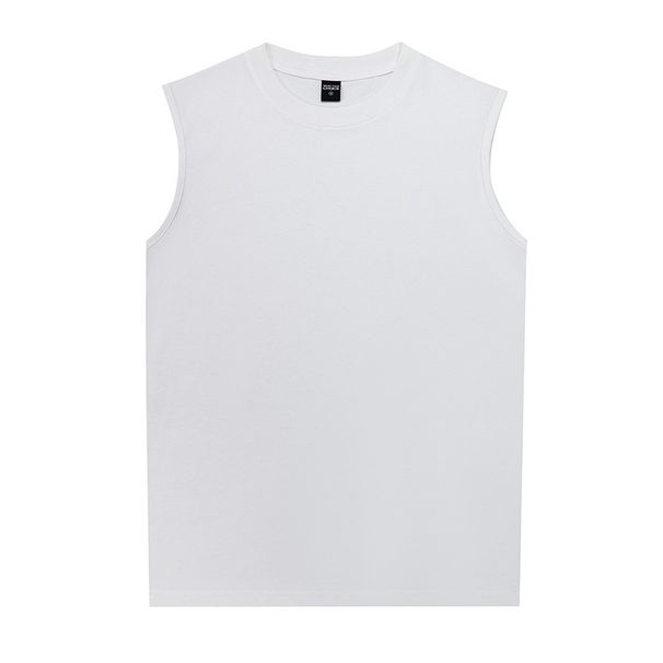 Men's Clothing Heavyweight 240g Pure Cotton Sleeveless Vest T Shirt Trendy Casual Loose Fit Unisex Solid Color Vest Versatile_viptrois.com