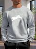 Autumn And Winter Men's Long Sleeved Round Neck Black Top Loose Casual Hoodie Hooded Hoodie_viptrois.com