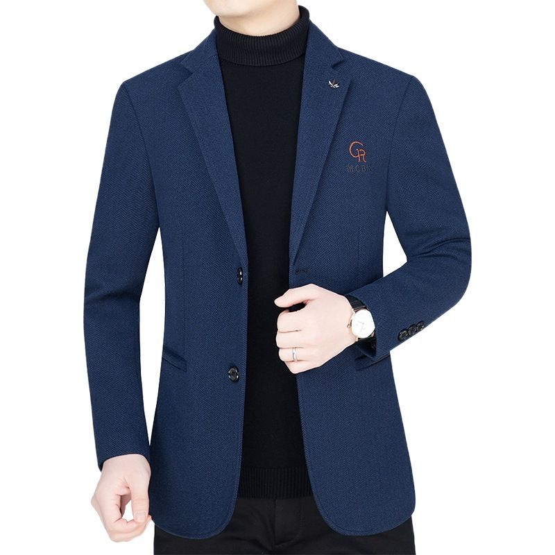CT 2025 Spring And Autumn Middle-aged Men's Blazer Dad's Thin Business Casual Jacket Single Suit Men_viptrois.com