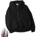 Men's Heavy-Duty Zip-Up Hoodie – Thick Fleece-Lined Work Sweatshirt For Construction & Outdoor Jobs (S-5XL, Black/Gray, Polyester)_viptrois.com