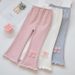 Young Girls Clothing Spring And Autumn Girls Bell Bottom Pants Children's Pants Outer Wear New Style Princess Style Student Casual Trousers_viptrois.com