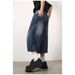 Men's Clothing Retro Dark Blue Denim Shorts Men's Niche Versatile Trendy Brand Loose Straight Wide Leg Cropped Pants Drape_viptrois.com