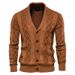 Man's Clothing Cardigan Men's V-neck Long Sleeve Sweater Men's Thick Sweater Hipster Men's Knitted Cardigan Coat_viptrois.com