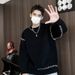 Sweater Men's Autumn And Winter New Style Open Thread Design Round Neck Knitted Sweater Warm Casual Thread Jacket_viptrois.com