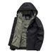 Men's Winter Workwear Jacket – Thickened Fleece-Lined Hooded Coat With Sherpa Collar For Extreme Cold Weather_viptrois.com