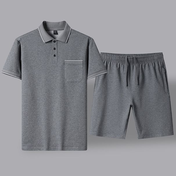 Men's Clothing Shenlong Dad Summer Suit Men's Middle Aged And Elderly Summer Casual Clothes Men's Short Sleeved Trousers Sportswear_viptrois.com