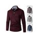 Men's Half-Zip Fleece Lined Sweater - Warm Winter Knit Pullover For Casual & Business_viptrois.com
