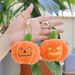 Halloween Pumpkin Keychain Plush Toy - Cute Backpack Charm, Ghost & Jack-O-Lantern Accessory (9-12cm, Ultra-Soft Short Plush, PP Cotton Filled)_viptrois.com