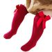 Toddler Girls Clothing Baby Big Bow Dress Girl Student Princess Socks Long Loose Socks_viptrois.com