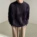 3D Grid Men's Autumn And Winter Lazy Style Knitted Loose Base Sweater_viptrois.com