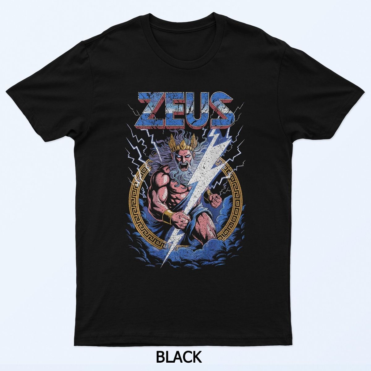 Zeus Greek God Lightning Power Thunder T-Shirt Mens Womens Tees Top_viptrois.com