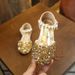 Children's Leather Shoes Girls Performance Shoes Silver Princess Shoes Spring Shiny Girls Shoes Girls Crystal Sequin Shoes_viptrois.com