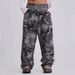 Men's Clothing Street Retro Camouflage Print Edge Loose Straight Casual Trousers Sweatpants_viptrois.com