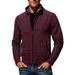 Autumn And Winter European Size Long Sleeved Stand Collar Zipper Cardigan Sweater Men's Plus Velvet Warm Sweater Men's Jacket_viptrois.com