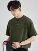 Men's Clothing Fashion Loose Casual Round Neck T Shirt Niche Design Knitted Texture Striped Short Sleeved Top T-Shirt_viptrois.com